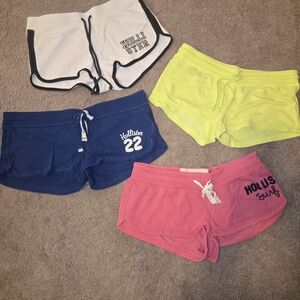 Hollister Women's Shorts - White, Blue, Pink, Yellow